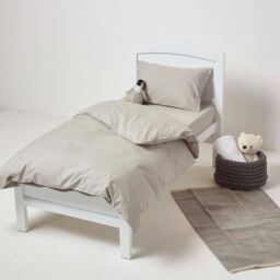 Cotton Kids Pillowcases 40 x 60 cm 200 Thread Count, 2 Pack - Grey - thumbnail 3