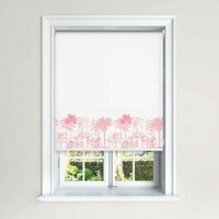 OB Jungle Friends Blackout Roller Blinds Easy Fit Child Safety Included - Pink / 150W x 140H cm