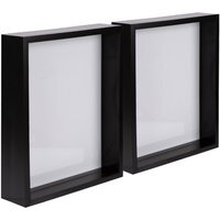 "8x10"" 3D Deep Box Photo Frame Pack of 2 - Black"
