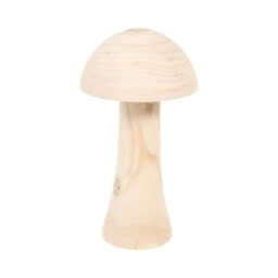 Wood Mushroom Ornament - Natural - thumbnail 3