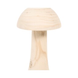 Wood Mushroom Ornament - Natural - thumbnail 4