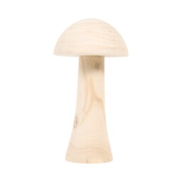 Wood Mushroom Ornament - Natural - thumbnail 2