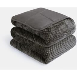 Waffle Fleece Weighted Blanket - Charcoal / 150cm - thumbnail 3