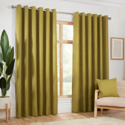 Hardwick Eyelet Curtain - Moss Green / 168cm / 196cm - thumbnail 2