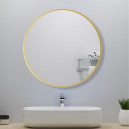 Round Gold Framed Wall Mirror - Gold / 40cm - thumbnail 3