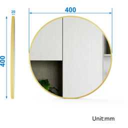 Round Gold Framed Wall Mirror - Gold / 40cm - thumbnail 2