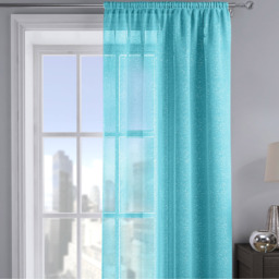 Shimmering Voile Panel - Teal / 90in - thumbnail 3