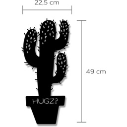 Hugz Theme  Wall Art Metal Decorative Object - Black - Black - thumbnail 3