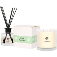 Soy Wax Scented Candle and Diffuser Set - 400g - Sage Retreat