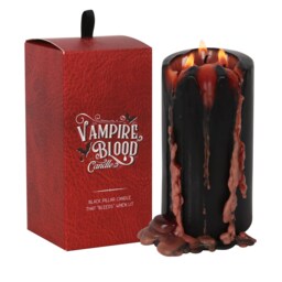 Vampire Blood Pillar Candle - Black and Red - thumbnail 2