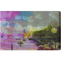 on Bridge View by 17 Stories Graphic Art Wrapped on Canvas - Purple / 46cm