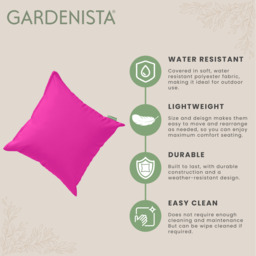 Outdoor Scatter Cushions for Garden Patio Furniture Pillows - Pink / 2 - thumbnail 3