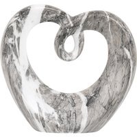 Marble Heart Ornament - Grey - image 1