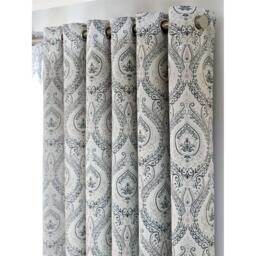 Victoria Room Darkening Ring Top Curtains - Silver / 168cm / 229cm - thumbnail 4