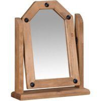 Corona Single Dressing Table Mirror - Antique Wax