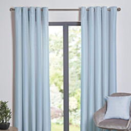 Taylor Blackout Eyelet Curtains - Duck Egg / 168cm / 137cm - thumbnail 2