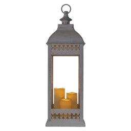 White Gold Brushed LED Lantern - thumbnail 2