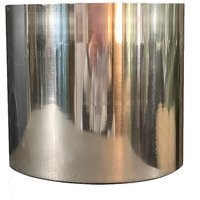 Leaf Metal Plant Pot with Polished Silver Finish - Silver