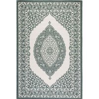 Reversible Gemini Medallion Indoor & Outdoor Rug Black - Green / 150.0cm
