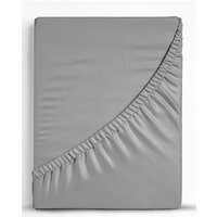Luxury T200 Cotton Deep Box Fitted Sheet - Grey / King - image 1
