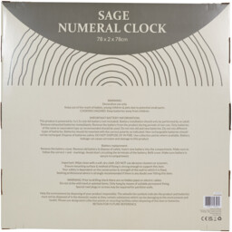 Sage Numeral Clock 78cm - Sage - thumbnail 2