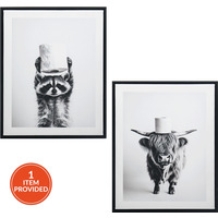 Bathroom Animals Framed Print