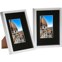 "3D Shadow Box Frames with A5 Mount - A4 (8"" x 12"") - White - Pack of 2 - Black" - thumbnail 1