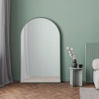 Wide Metal Arch Mirror  - Smokey Green - thumbnail 1