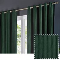 Corinthian Velvet Room Darkening Eyelet Curtains - Deep Green / 117cm / 137cm - image 1