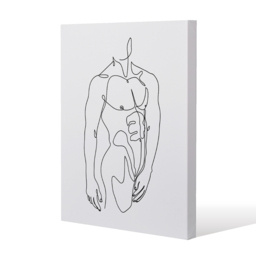 line art of male body Canvas Print - White / 31cm / 41cm - thumbnail 2