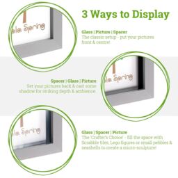 "6x6"" 3D Deep Box Photo Frame - Black" - thumbnail 3