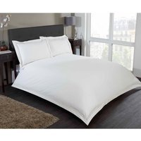 Mayfair Polycotton Embroidered Duvet Set With Pillowcase - Latte / Double