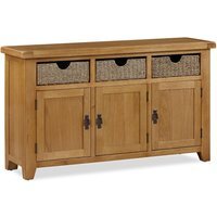 Kinsale 3-Drawer Basket Sideboard - Oak