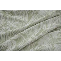 Chenille Jacquard Lined Pencil Pleat Curtains - Green / 229cm / 274cm