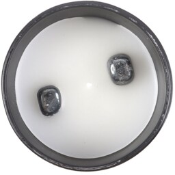 Healing Hematite Unscented Detox Jar Candle - White - thumbnail 4