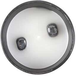 Healing Hematite Unscented Detox Jar Candle - White - thumbnail 5