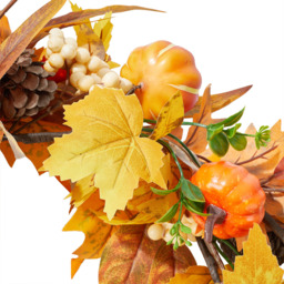 Artificial Autumn Leaves Pumpkin Berry Vine - Yellow - thumbnail 4