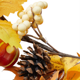 Artificial Autumn Leaves Pumpkin Berry Vine - Yellow - thumbnail 5