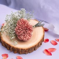 Artificial Pom Pom Bunch 22 cm - Vintage Pink