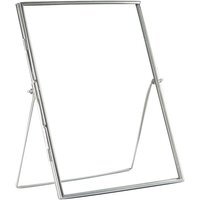 "Standing Photo Frame Metallic Table Desk Metal Picture Display 8"" x 10"" - Silver / 3.6kg"