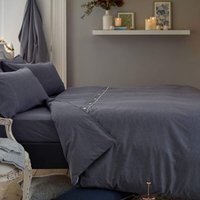 Deyongs Southwick Super King Fitted Sheet - Navy / Single / washed separately and before first use. Optical brightener detergents may affect the colou
