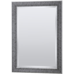 Cobble Framed Wall Mirror - Mottled silver / 101x73cm - thumbnail 3