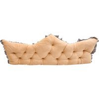 Crown-Shaped Tufted Headboard Pillow - Amber Camel / 180cm