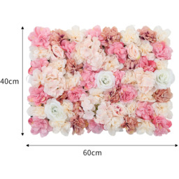 Artificial Flowers Panel Wedding Party Wall Decoration Romantic Rose Backdrop - A - thumbnail 5