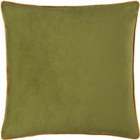 Meridian Velvet Piped Cushion - Olive-Ginger / 45cm / Polyester - image 1