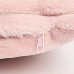Pack Of Faux Fur Ribbed Cushion Covers - Blush Pink / 2 - thumbnail 3