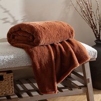 Kallu Double-Sided Faux-Fur Throw - Rust / 200cm - image 1