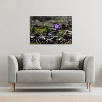 autumn flower bloom in nature Canvas Print - Purple / 31cm / 46cm