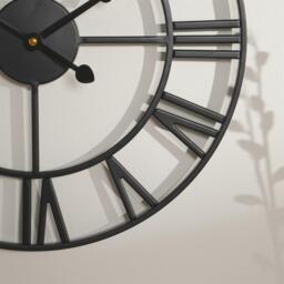 Roman Numerals Skeleton Wall Clock - Black - thumbnail 3