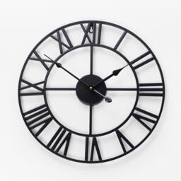 Roman Numerals Skeleton Wall Clock - Black - thumbnail 4